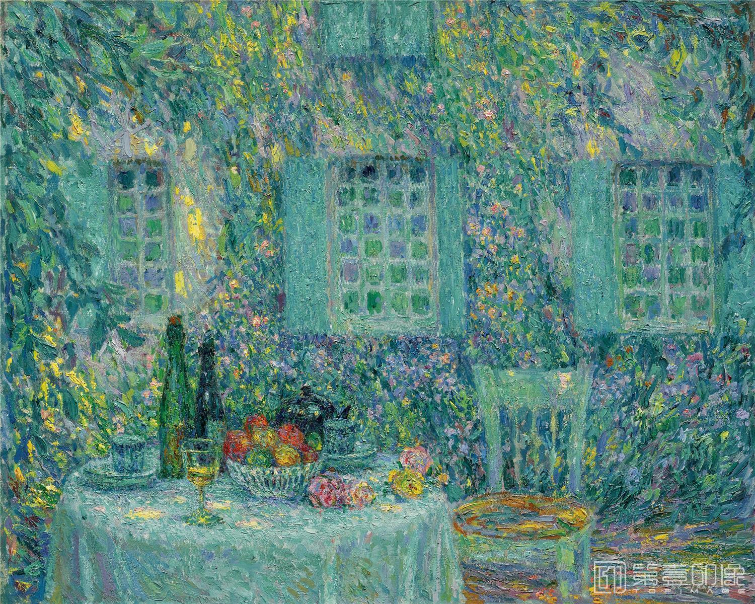油画-LATABLE.SOLEILDANSLESFEUILLES,GERBEROY